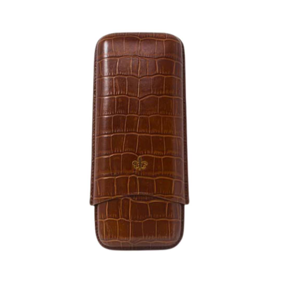 Montecristo | Purera de Piel - Brown Leather Cigar Case for 3 Cigars