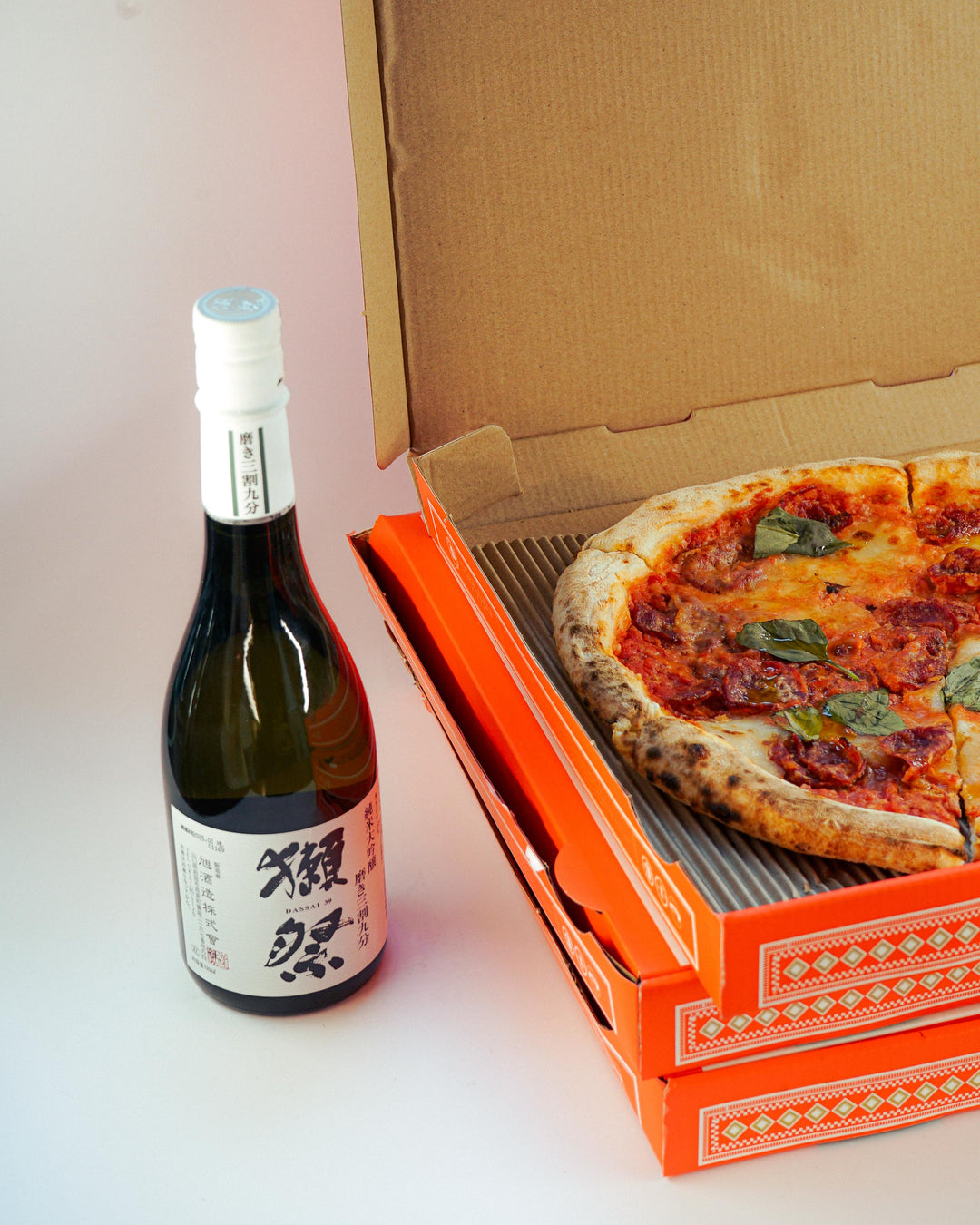 A Diavola Pizza & 1 Bottle of Sake - Bundle | Sake & Food - Buy online with Fyxx for delivery.
