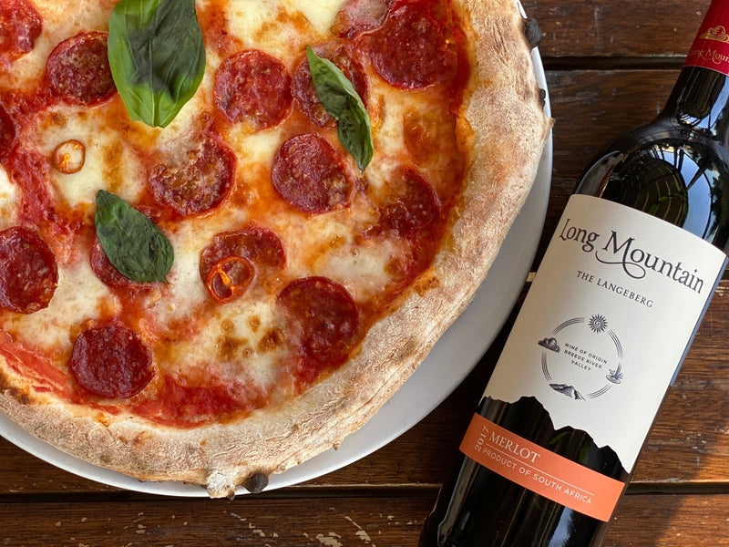 1 Diavola Pizza Paired with 1 South African Red Wine - Bundle | Wine & Food - Buy online with Fyxx for delivery.