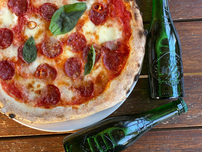 1 Diavola Pizza Paired with 6 Alhambra Reserva 1925 Beers - Bundle | Beer & Food - Buy online with Fyxx for delivery.
