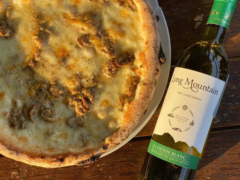 1 Funghi E Parmigiano Pizza Paired with 1 South African White Wine - Bundle | Wine & Food - Buy online with Fyxx for delivery.