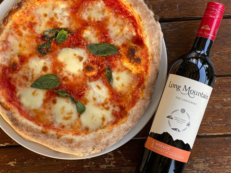 1 Margherita Fior Di Latte Pizza Paired with 1 South African Red Wine - Bundle | Wine & Food - Buy online with Fyxx for delivery.