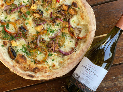 1 Verdure Pizza Paired with 1 Chilean White Wine - Bundle | Wine & Food - Buy online with Fyxx for delivery.
