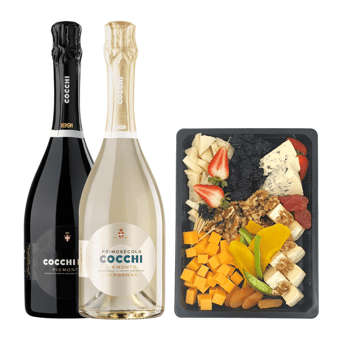 Bubbles & Bites: Girls' Night In - Bundle | Wine & Cheese - Buy online with Fyxx for delivery.