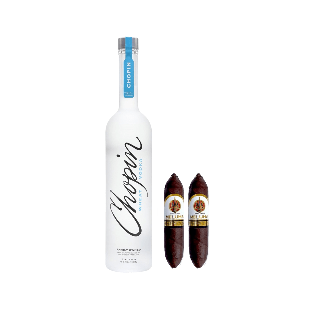 Chopin Wheat Vodka & Meluha Flying Pig Cigar - Bundle - Buy online with Fyxx for delivery.