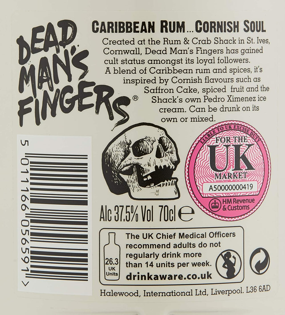 Dead Man's Fingers Rum | Coconut - Rum - Buy online with Fyxx for delivery.