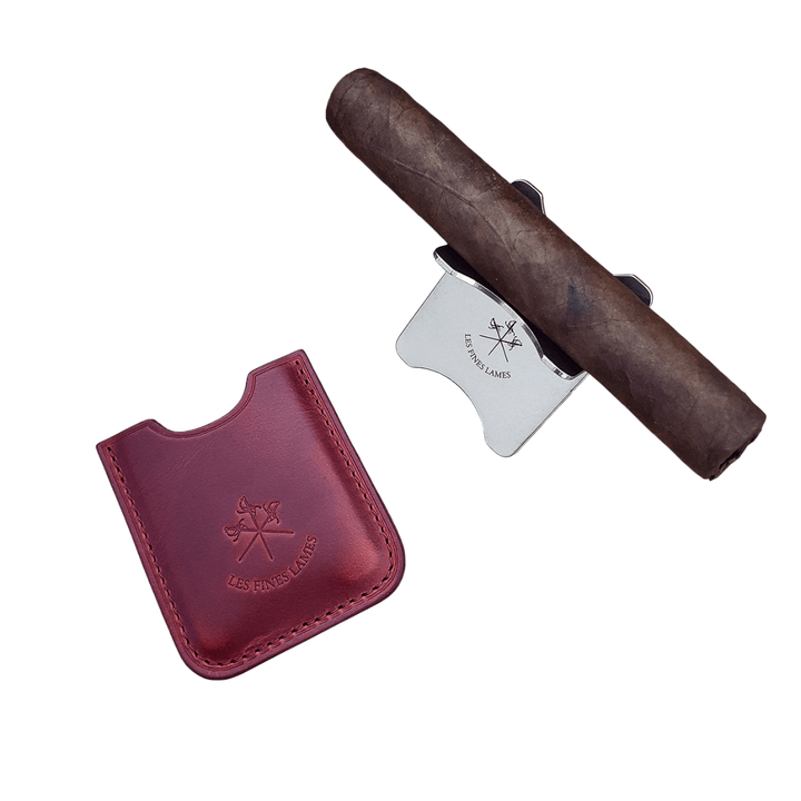 Les Fines Lames | Cigar Stand With Leather Sleeve - Cigar Accessory - Buy online with Fyxx for delivery.