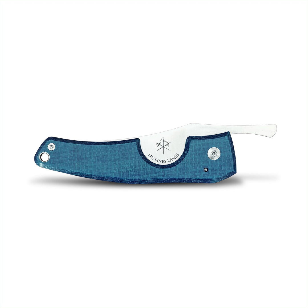 Les Fines Lames l LE PETIT Cigar Cutter - Composite Micarta Blue - Cigar Accessory - Buy online with Fyxx for delivery.