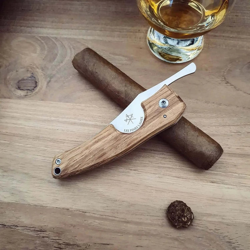 Les Fines Lames l LE PETIT Cigar Knife - Barrel Series Cognac - Fyxx-Cigar Accessory-Fyxx