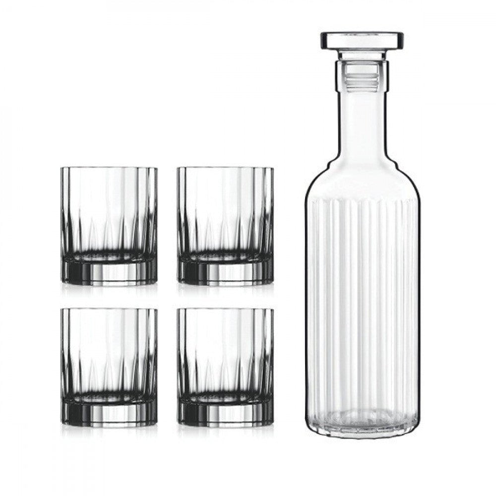Luigi Bormioli | Bach 5 Piece Whisky Set (Decanter & Glasses) - Glassware - Buy online with Fyxx for delivery.