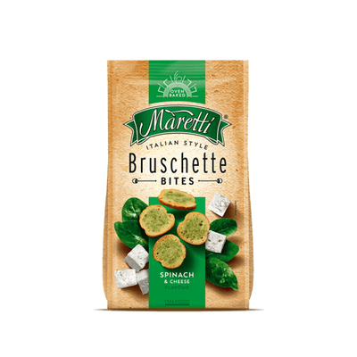 Maretti | Bruschette Chips - Spinach & Cheese - Snack Food - Buy online with Fyxx for delivery.